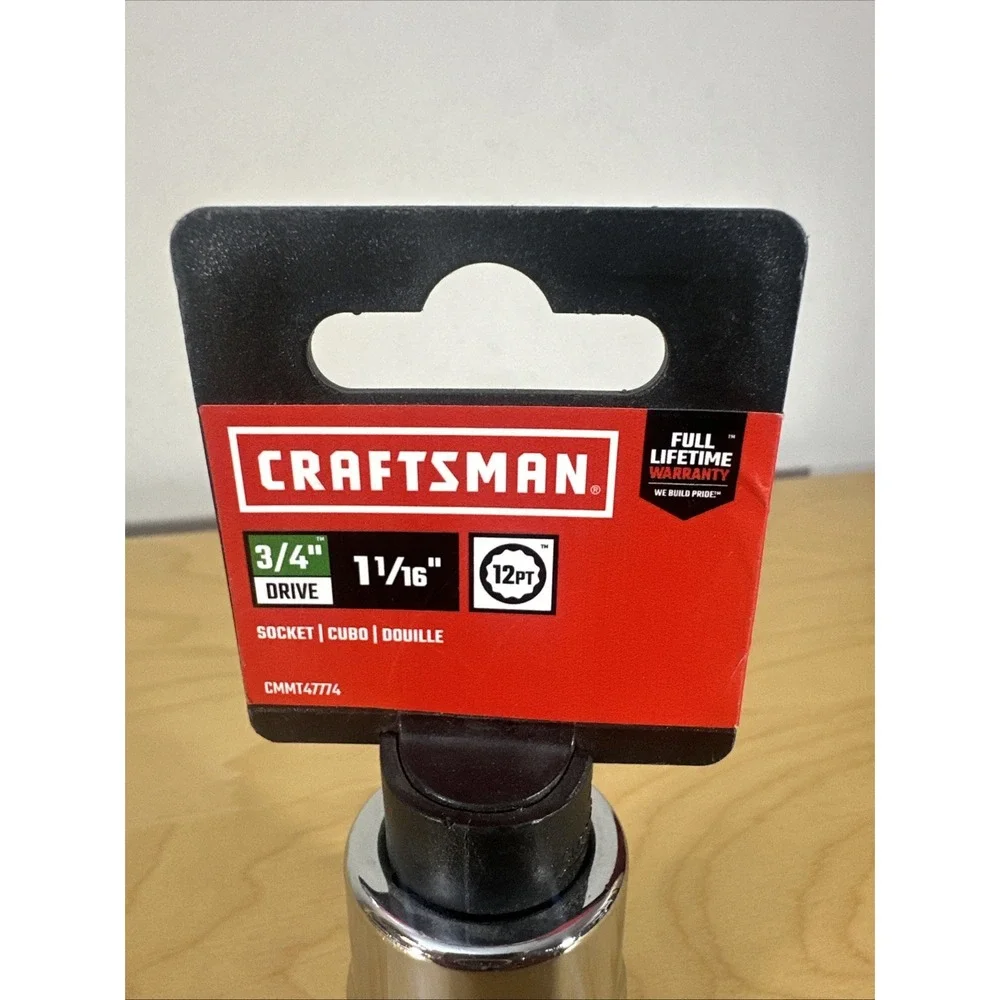 Craftsman CMMT47774 3/4in Drive 12pt 1-1/16in SAE Socket New Sealed